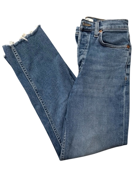 Re/Done Denim - Re/Done Classic Denim Jeans Distressed Hem Vintage Wash Size 24